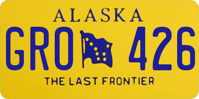 AK license plate GRO426