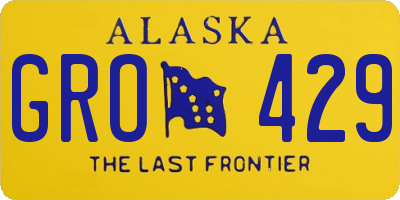AK license plate GRO429