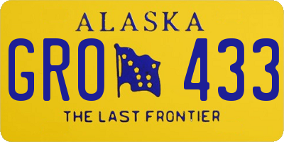 AK license plate GRO433