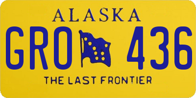 AK license plate GRO436
