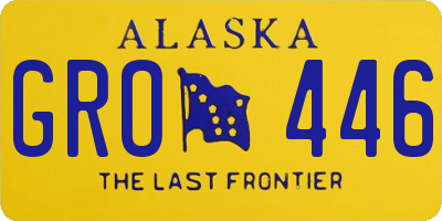 AK license plate GRO446
