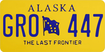 AK license plate GRO447