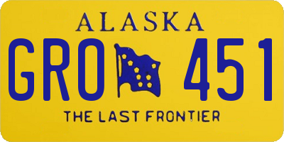 AK license plate GRO451