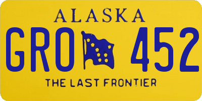 AK license plate GRO452