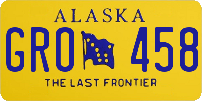 AK license plate GRO458