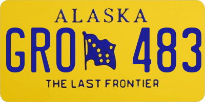AK license plate GRO483