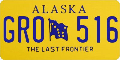 AK license plate GRO516