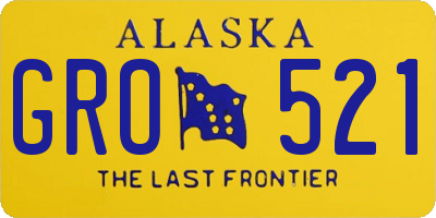 AK license plate GRO521