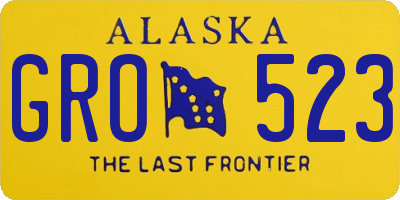 AK license plate GRO523