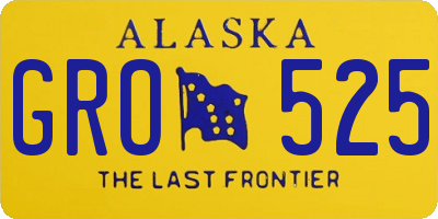 AK license plate GRO525