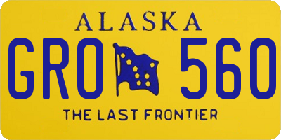 AK license plate GRO560