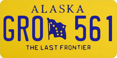 AK license plate GRO561
