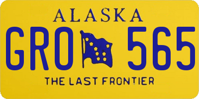AK license plate GRO565