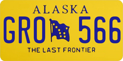 AK license plate GRO566
