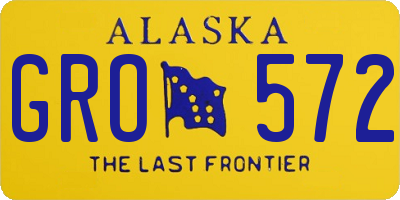 AK license plate GRO572