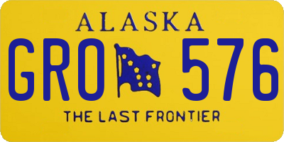AK license plate GRO576