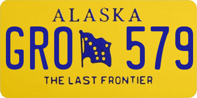 AK license plate GRO579