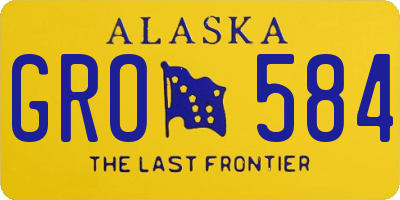 AK license plate GRO584
