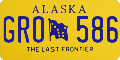 AK license plate GRO586