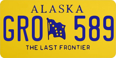 AK license plate GRO589