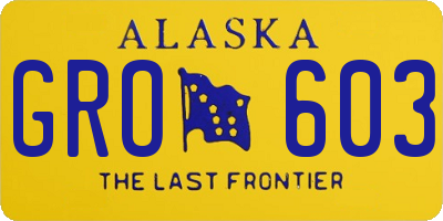 AK license plate GRO603