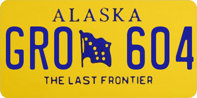 AK license plate GRO604