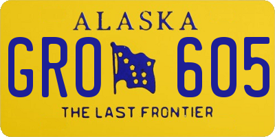 AK license plate GRO605