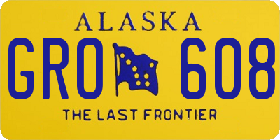AK license plate GRO608