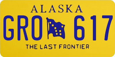 AK license plate GRO617