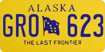 AK license plate GRO623