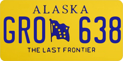 AK license plate GRO638