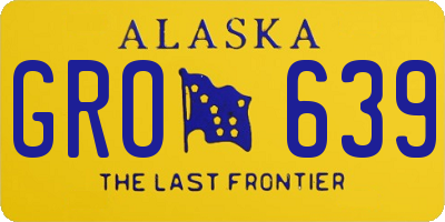 AK license plate GRO639