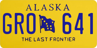AK license plate GRO641