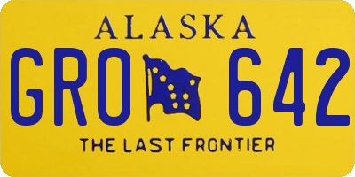 AK license plate GRO642