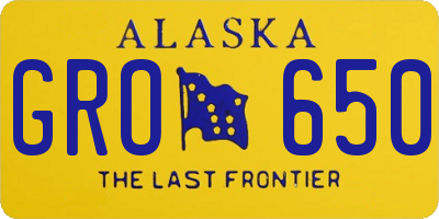 AK license plate GRO650