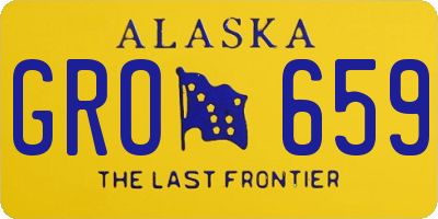 AK license plate GRO659