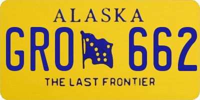 AK license plate GRO662