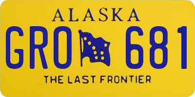 AK license plate GRO681