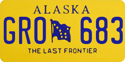 AK license plate GRO683