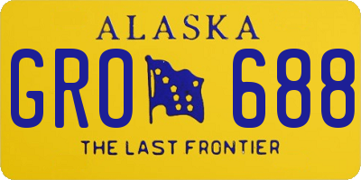 AK license plate GRO688