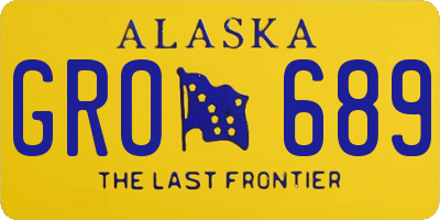 AK license plate GRO689