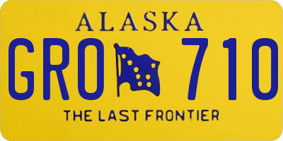 AK license plate GRO710