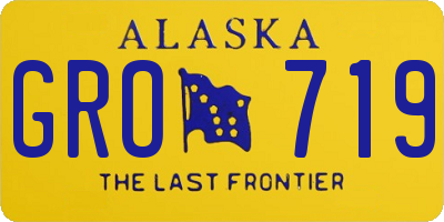 AK license plate GRO719