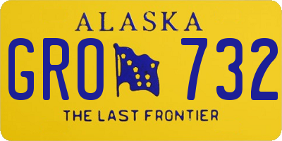 AK license plate GRO732