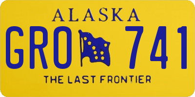AK license plate GRO741