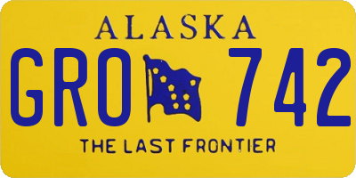 AK license plate GRO742