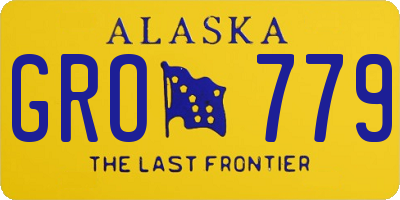 AK license plate GRO779