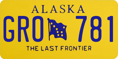 AK license plate GRO781