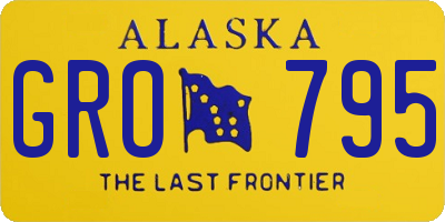 AK license plate GRO795