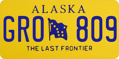 AK license plate GRO809